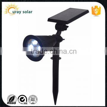 factory price outdoor waterproof 3.7v 2200mah warm white solar spot lights