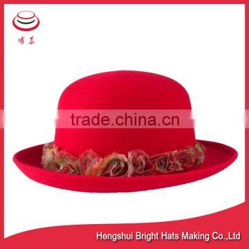 Brightly Painted Wool Felt Hat Bowler Hat photo-2
