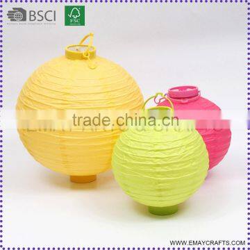 Chinese paper lanterns with led battery lights for christmas