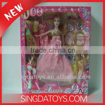 New design pink color nice cheap doll