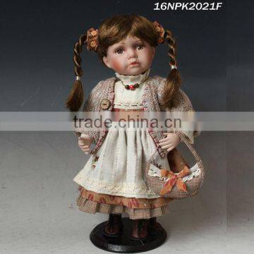 16inch Standing Russian Porcelain Country Girl Doll