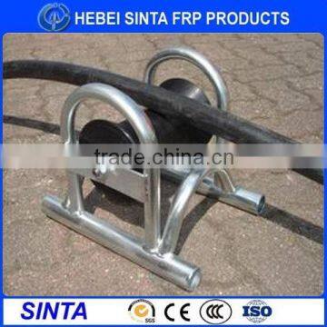 cable pulling roller Type and steel plate frame + aluminum roller or nylon roller Material cable roller