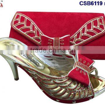 CSB6119 2016 the Latest Fashion Woman Italy Style High Heel Sandal Shoes With Fashionable Bags photo-2