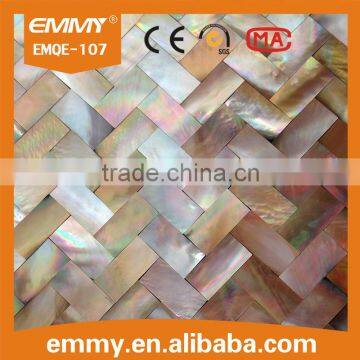 China brown mother of pearl sea shell mosaic wall tile competitive price