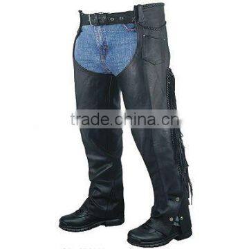 Mens Braided & Fringed Leather Chaps