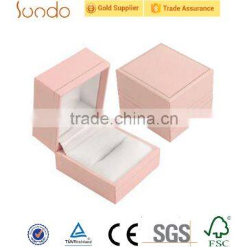 Cheap pretty custom wedding cardboard ring box in pink