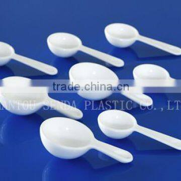 plastic measuring coffee powder spoon,milk powder tea measuring spoon,white plastic spoon, medicine powder plastic spoon