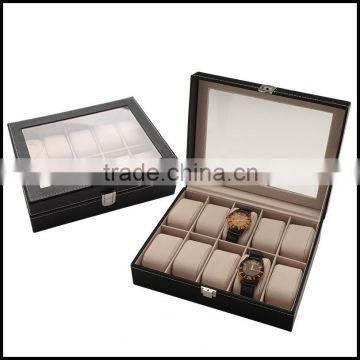 The ten seat Pu watch bo cloth watch packaging gift bo 10 high-grade leather watch bo