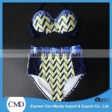 The Wavy Push-up padded High-waist Ladies Bikini