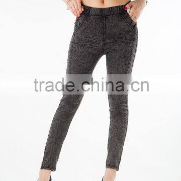 2015 New Fashion Black Jeans Woven Leggings