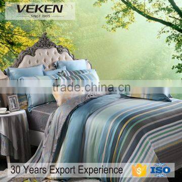 Veken products VK-T0011 400tc 60sx60s printed 100% tencel full size bed sets