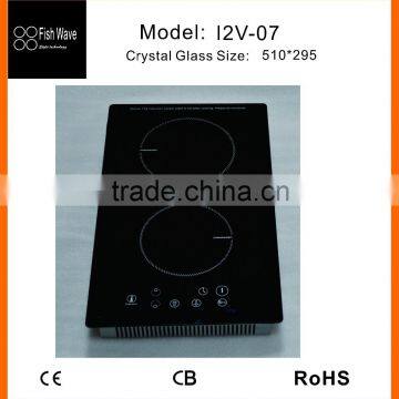 Foshan Sensor Touch Control Europe Style Plastic Cover Built-in 2 Zones Domino Induction Cooker in Kitchen Appliance photo-2