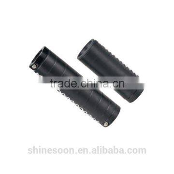 Black color leather handle grips, good quality handle bar