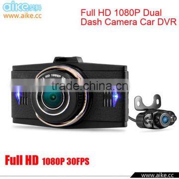 2015 new Full HD 1080P Dual Dash Camera Car DVR Car Video Recorder 3.0"LCD with G-Sensor HDR Dual Lens