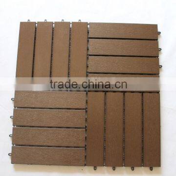 WPC Interlocking Composite Deck Tile 4-Slat 6-Slat Design