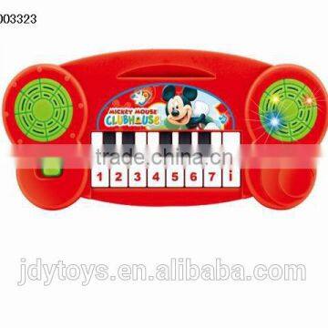 Hot selling cartoon electronic organ toy with light,Musical instrument plastic electron piano toy musical toy for kids
