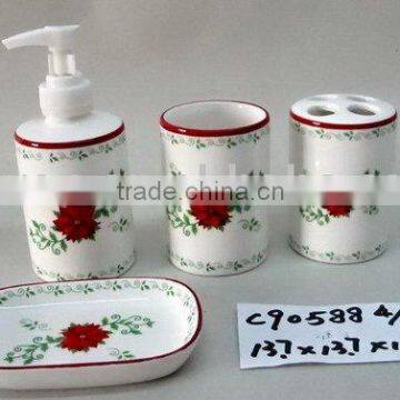 ceramic bathroom set by decal