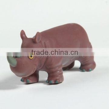 Simulation Rhinoceros statues rotocasting vinyl toys/Custom animal statues rotocasting vinyl toys/Make Soft pvc China Factory