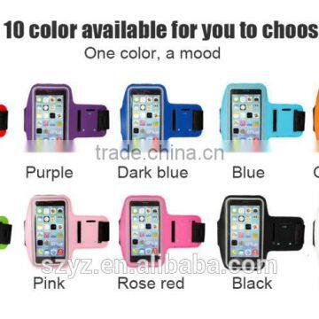Waterproof Gym Sports Running Armband Arm Band Pouch Phone Case Cover + Key Holder for IPhone 5 5S 5C 5G 4 4S 6 6s iPod Touch 5
