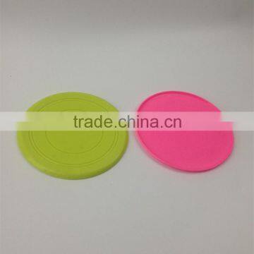 Wholesale colorful new dog frisbee ,pet dog training silicone flyer disc frisbee