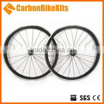 CarbonBikeKits New design 23mm wide 38mm alloy brake surface carbon road wheels PW38C-A