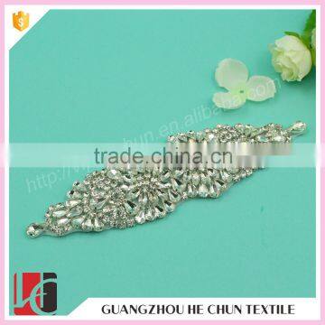 HC-3397 Hechun Bridal Accessories Crystal Hot Fix Applique Work Design