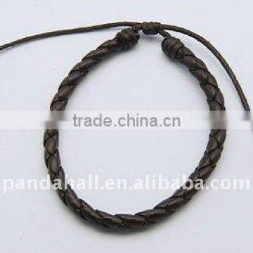 Imitation Leather Bracelets, PU Leather, Crafted Twisted(WL-55D)