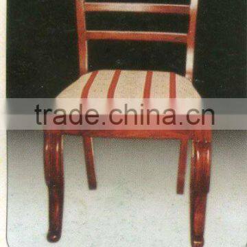 Plain Ladderback Chair Mahogany Indoor Furniture.