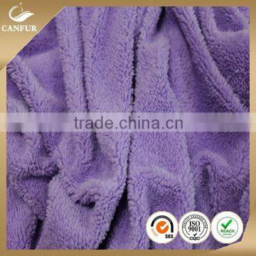 100% Polyester mirco sherpa faux fur fabric