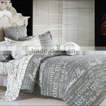 Hot Sale Household 100%Cotton English Letters Printed Bedding Set