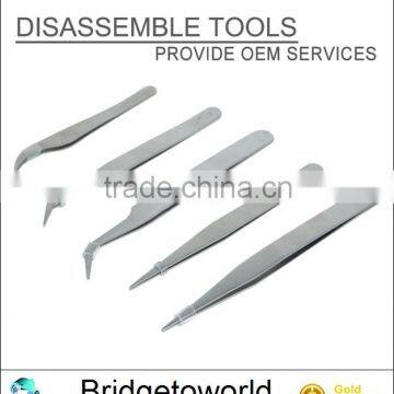 Ultra Rigidity Fine Point Stainless Anti-static Tweezers Repairing Maintenance Tools