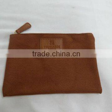 brown canvas cosmetic bag style#M1218