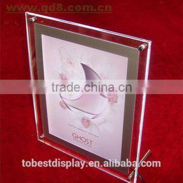 elegant desktop clear custom acrylic led photo frame,acrylic led photo frame manufacturer