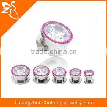 TP01035 stainless steel ear plug piercing factory , fashion plug piercing