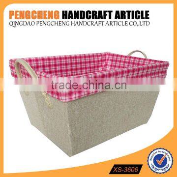 Trapezoid Cloth and Jute Material Storage Boxes photo-3