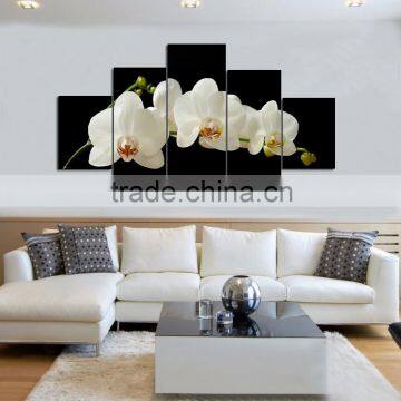 5 panel yes frame flower giclee canvas printed painting for bedroom