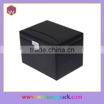 portable custom made multi layer jewellery leather box wholesale