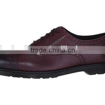Men Genuine Leather Lace up Brogue Shoes Custom Hand-made Men Leather Dress Casual Shoes photo-3