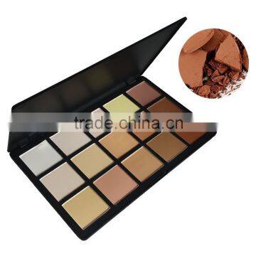 Mineral makeup face pressed powder ,15color makeup pressed powder palette