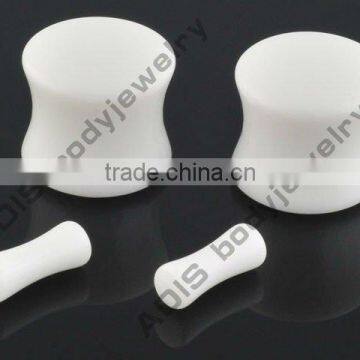 Body Jewelry Natural Stone Ear Tunnel White Color Stone Plugs