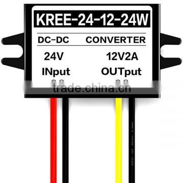 Factory Sale 24V to 12V 2A 1A power supply step down converter DC-DC Plastic Case Waterproof