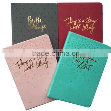 A5 PU Leather Hard Cover Notebook With Foil Stamping and Embossing Stars photo-2