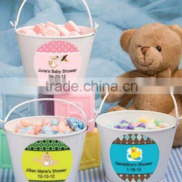 Wedding Personalized Sticker High Quality Mini Tin Pail