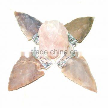 Fancy 4-Point Arrowhead Rose Quartz Rough Cone Energy Generator