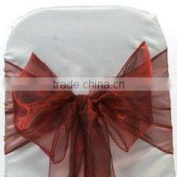 ORGANZA CHAIR SASH BOWS COVER FOR WEDDING ANNIVERSARY PARTY SASHES BOW