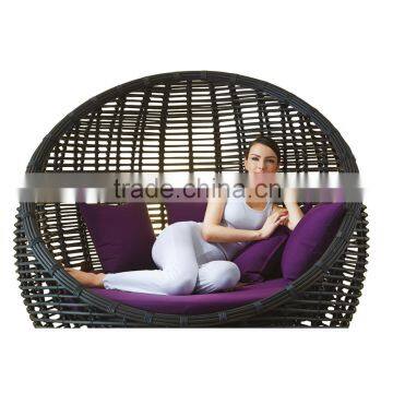 Outdoor furniture poly rattan furniture/ Patio Sun Loungers