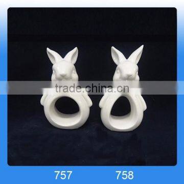 2016 Hot Easter Gift Porcelain Rabbit Napkin Ring for Tableware