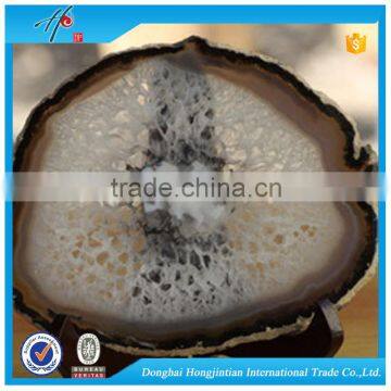 HJT wholesale blue lace agate stone slices for home &office decoration