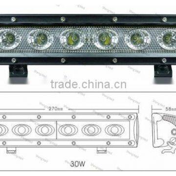 ShengWell Auto led light bar 30W 9-32V IP67 Single Row led light bar 10" CREE led bar light CREE led light bar