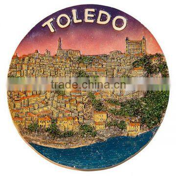 custom souvenir 3D plate Spain. Toledo View (Diameter 17 cm)